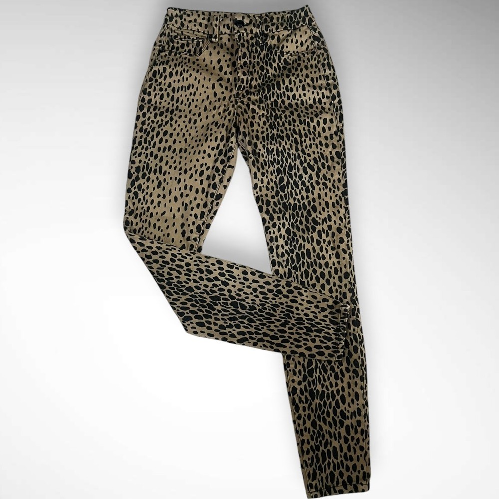 GOOD AMERICAN Good Waist Leopard Print High Waisted Stretchy Jeans‎ | EUC - Picture 3 of 6
